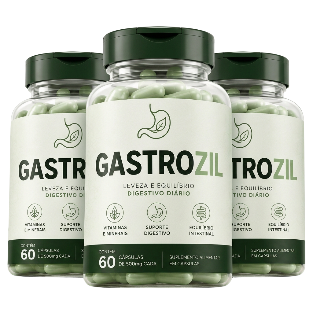 Frasco de Gastrozil — 60 cápsulas naturais para refluxo e gastrite